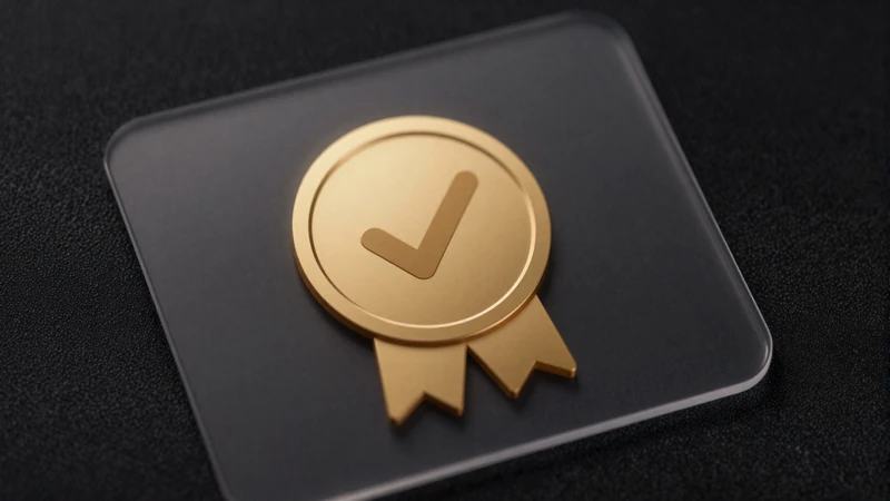 Gold verified badge displayed on a dark luxury dating profile card interface