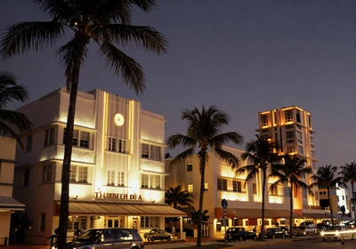 Miami Beach at twilight - meet local singles in South Florida