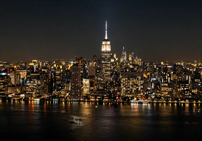 New York City skyline at night - top city for local singles dating