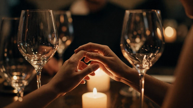 Intimate couple connecting over candlelit dinner representing safe dating experiences beyond Craigslist classifieds
